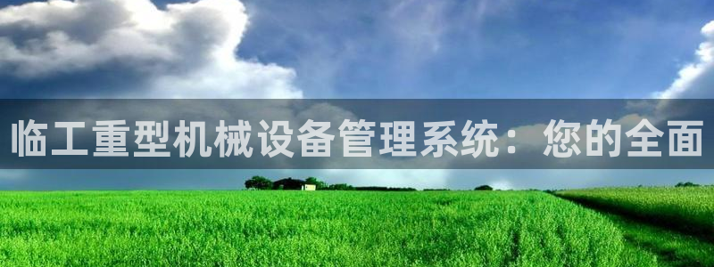威九国际66m66：临工重型机械设备管理系统：您的全面